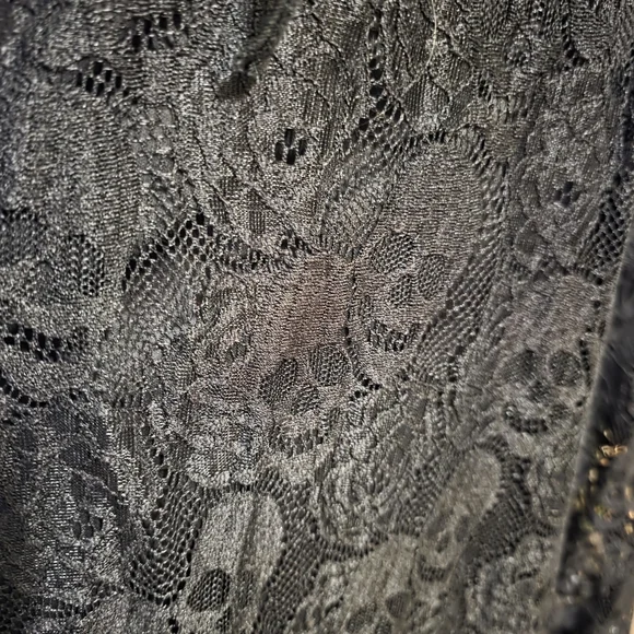 Hot Topic Black Lace-Up Corset Skull Gothic Maxi Dress - Picture 4 of 7